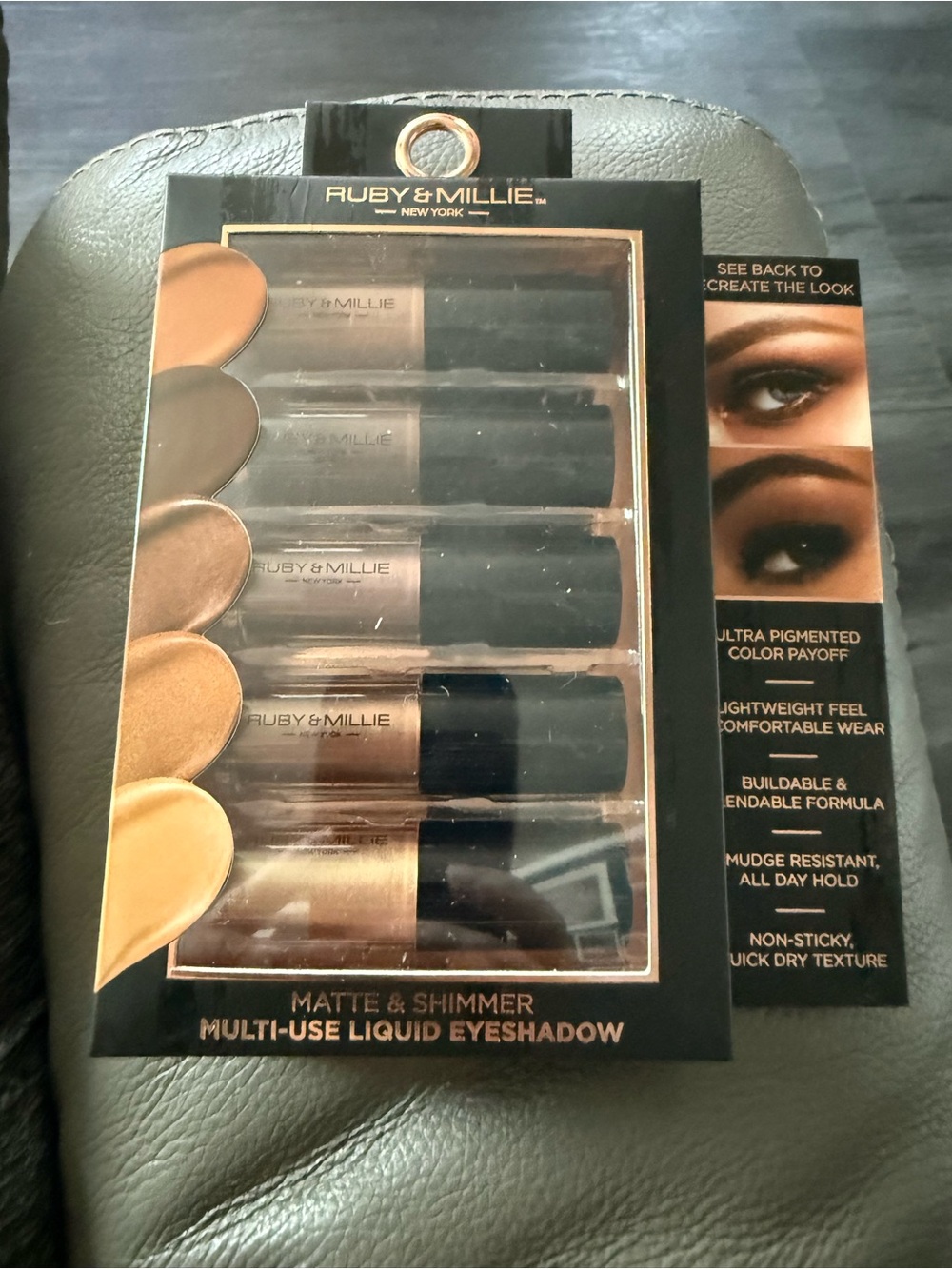 Ruby & Millie Matte & Shimmer Liquid Eyeshadow Set - Gold and Brown Neutrals